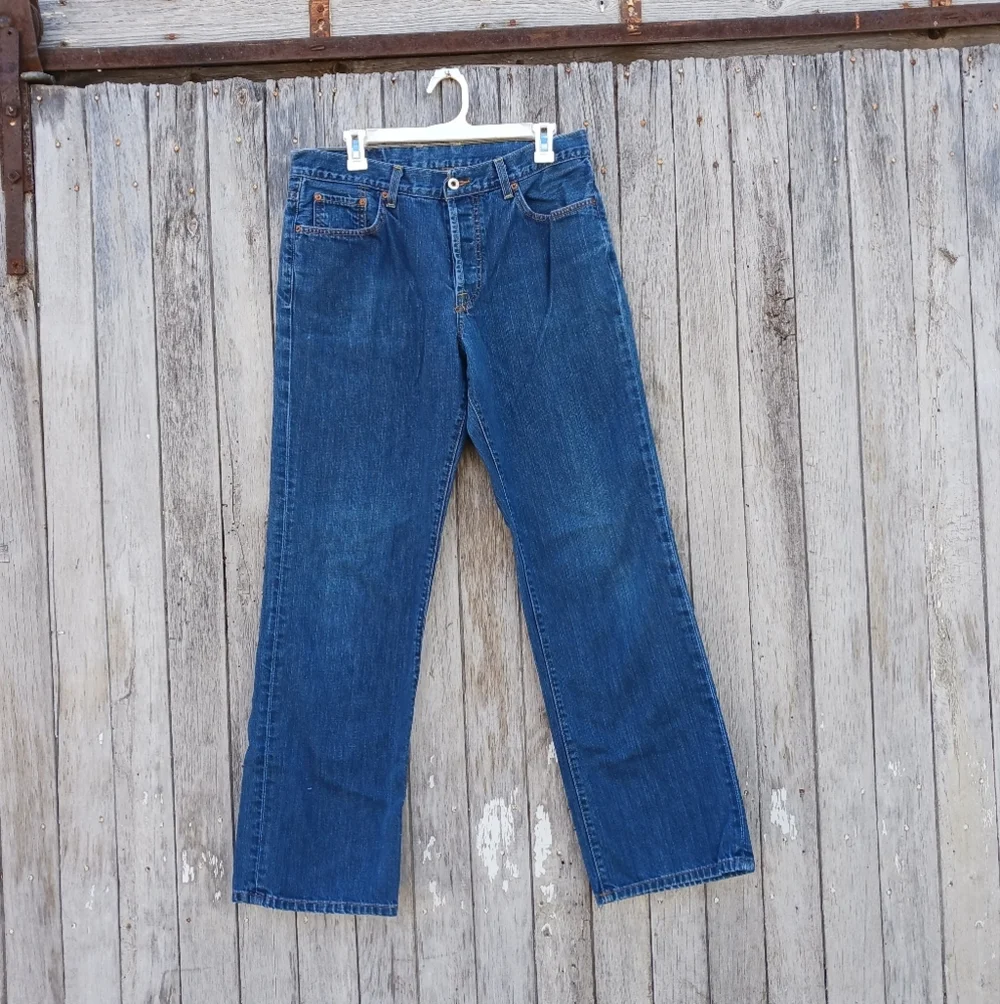 Vintage Lucky Brand Dungarees American Classic Mens Size 34x32 Blue Denim Cotton